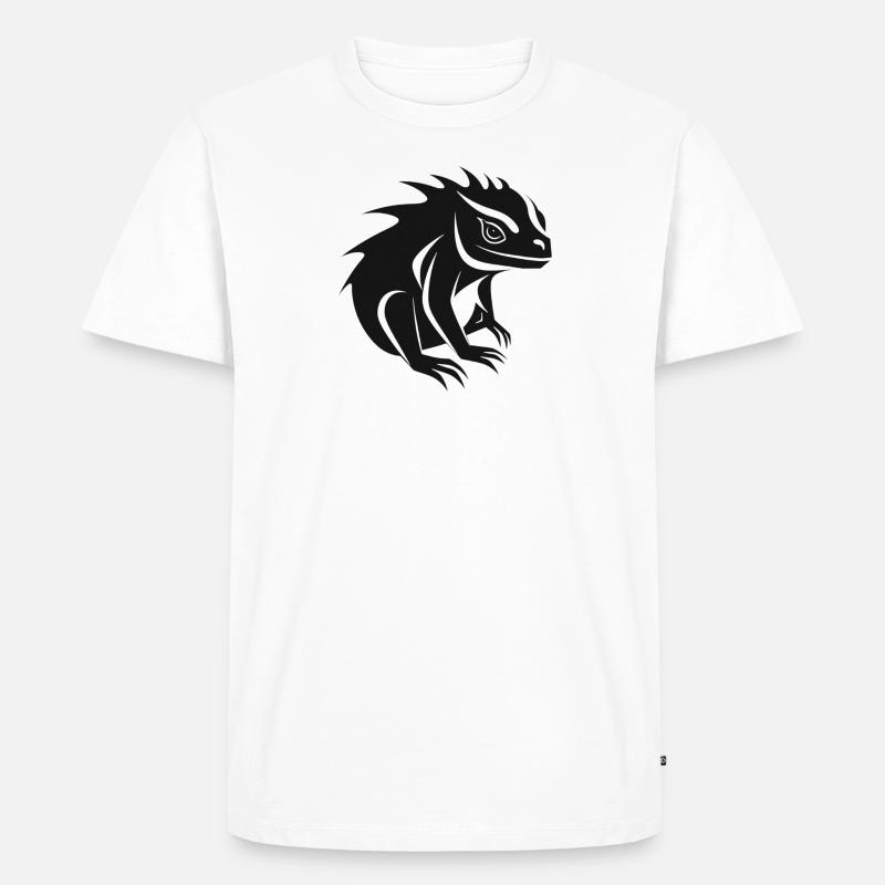 lizzard_simplistic_logo 2 - Männer Premium Bio T-Shirt - Weiß