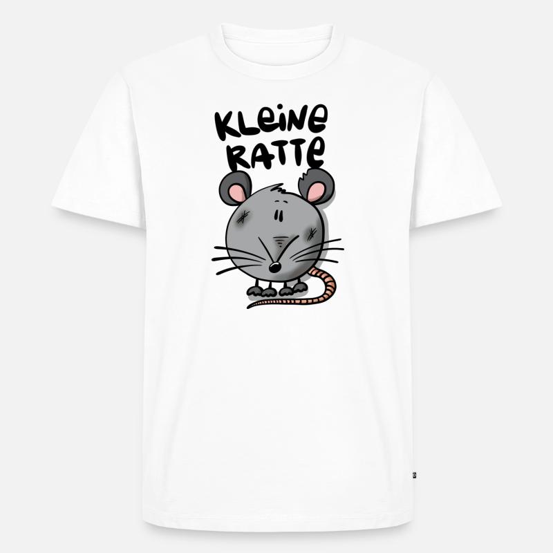 Ratte Klein - Männer Premium Bio T-Shirt - Weiß