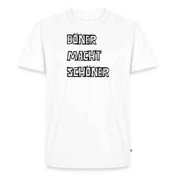 Le kebab vous rend plus belle - T-shirt Premium bio Homme - blanc - Devant - Nico (187cm)