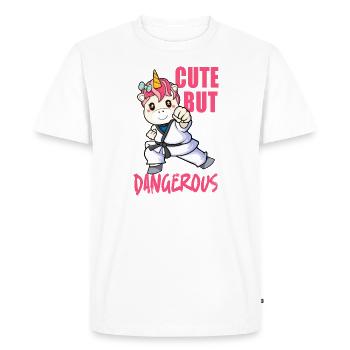 Mignon mais dangereux - T-shirt Premium bio Homme - blanc - Devant - Nico (187cm)