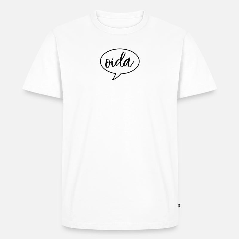 Oida Austria dialect dialect - Men's Premium Organic T-Shirt - white