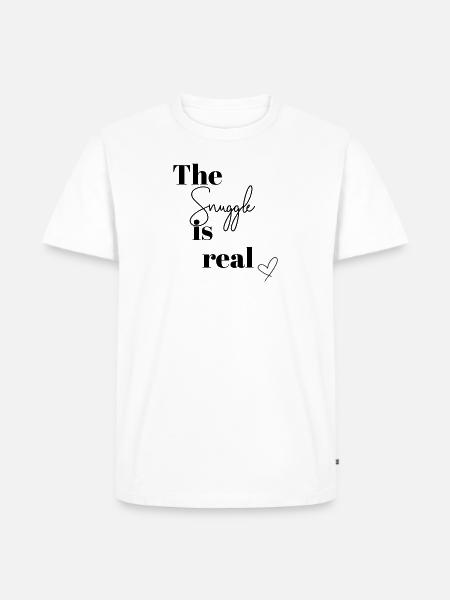 snuggle is real - Men's Premium Organic T-Shirt - white