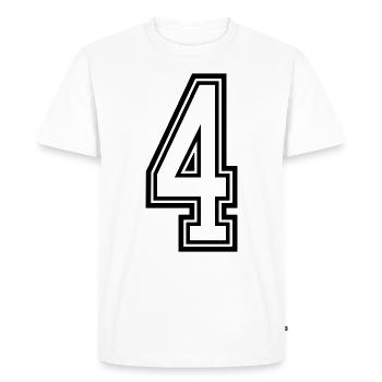 Symbole à 4 chiffres - T-shirt Premium bio Homme - blanc - Devant - Nico (187cm)