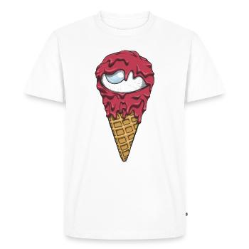 glace eyes - T-shirt Premium bio Homme - blanc - Devant - Nico (187cm)