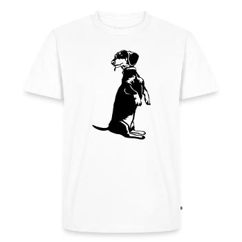 Teckel - T-shirt Premium bio Homme - blanc - Devant - Nico (187cm)