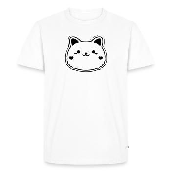 Purrfect Pudgy Delight - T-shirt Premium bio Homme - blanc - Devant - Nico (187cm)