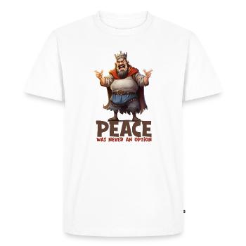 Funny King – Peace Fantasy RPG Design - Men's Premium Organic T-Shirt - white - Front - Nico (187cm)
