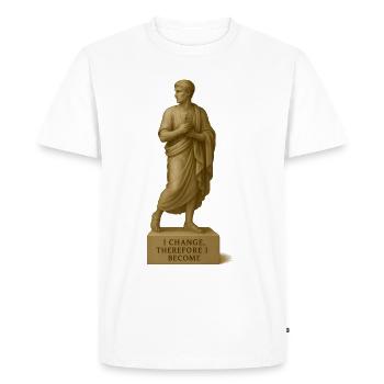 Philosophie classique Sculpture - T-shirt Premium bio Homme - blanc - Devant - Nico (187cm)