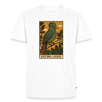 Knysna Loerie Illustration - T-shirt Premium bio Homme - blanc - Devant - Nico (187cm)