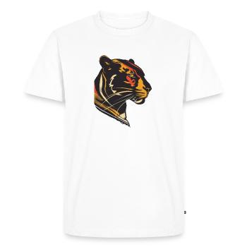 Conception élégante de la silhouette de la panthère - T-shirt Premium bio Homme - blanc - Devant - Nico (187cm)