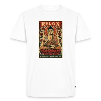 Art de méditation relaxant du Bouddha - T-shirt Premium bio Homme - blanc - Devant - Nico (187cm)