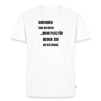 Cycling vs. SUV - Men's Premium Organic T-Shirt - white - Front - Nico (187cm)