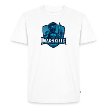 Tshirt Marseille - T-shirt Premium bio Homme - blanc - Devant - Nico (187cm)