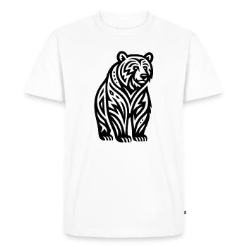 Just a Black Bear #2 / JustN-imal - Men's Premium Organic T-Shirt - white - Front - Nico (187cm)