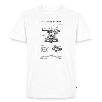 solar and transit instrument blueprint - Men's Premium Organic T-Shirt - white - Front - Nico (187cm)