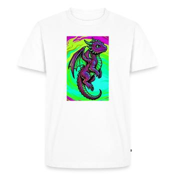 dragon - T-shirt Premium bio Homme - blanc - Devant - Nico (187cm)