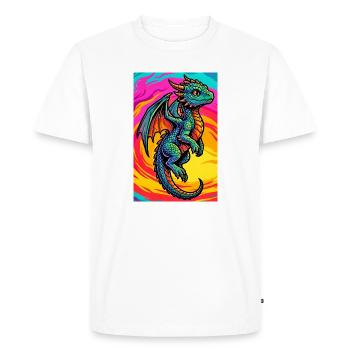 dragon - T-shirt Premium bio Homme - blanc - Devant - Nico (187cm)