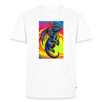 dragon - T-shirt Premium bio Homme - blanc - Devant - Nico (187cm)