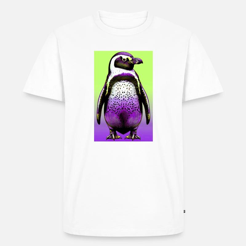 Pinguin - Männer Premium Bio T-Shirt - Weiß
