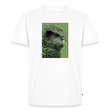 Illustration Kakapo en vert - T-shirt Premium bio Homme - blanc - Devant - Nico (187cm)