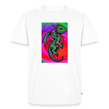 dragon - T-shirt Premium bio Homme - blanc - Devant - Nico (187cm)