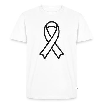 Cancer ribbon - Men's Premium Organic T-Shirt - white - Front - Nico (187cm)