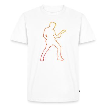 Idée cadeau de jeu de guitare pour le guitariste - T-shirt Premium bio Homme - blanc - Devant - Nico (187cm)