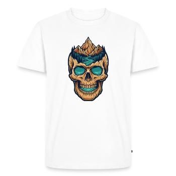 Skull Mountain Landscape - Men's Premium Organic T-Shirt - white - Front - Nico (187cm)