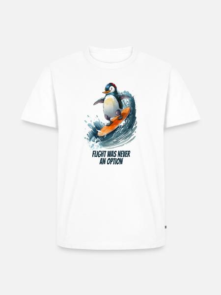 Flight Was Never an Option- Pinguin - Männer Premium Bio T-Shirt - Weiß
