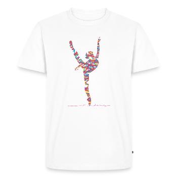 Danse classique - T-shirt Premium bio Homme - blanc - Devant - Nico (187cm)
