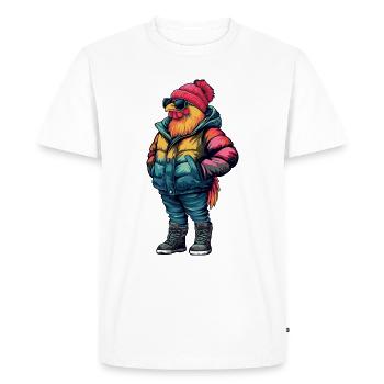 Hahn Mode d’hiver - T-shirt Premium bio Homme - blanc - Devant - Nico (187cm)