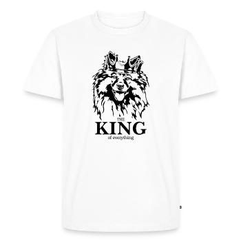 Wolfsspitz Keeshond King of everything Wilsigns - Men's Premium Organic T-Shirt - white - Front - Nico (187cm)