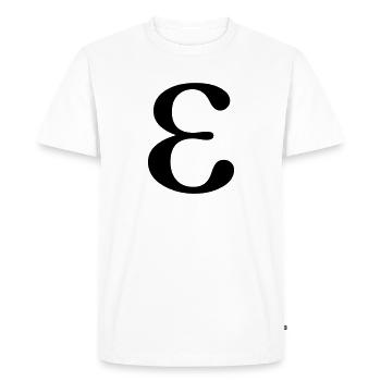 epsilon grec de lettre - T-shirt Premium bio Homme - blanc - Devant - Nico (187cm)