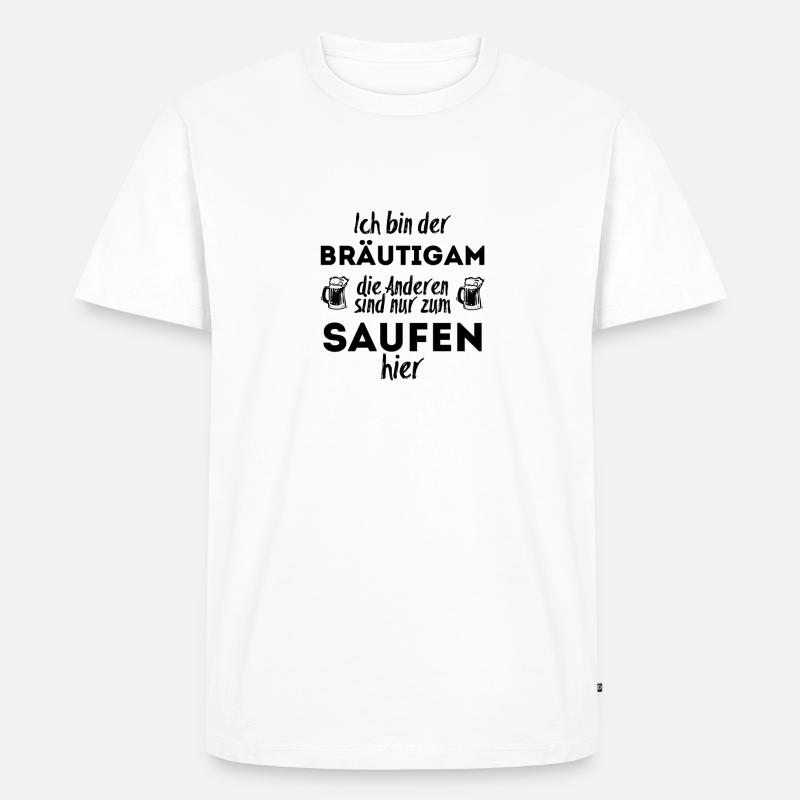 Ich bin der Bräutigam - Männer Premium Bio T-Shirt - Weiß
