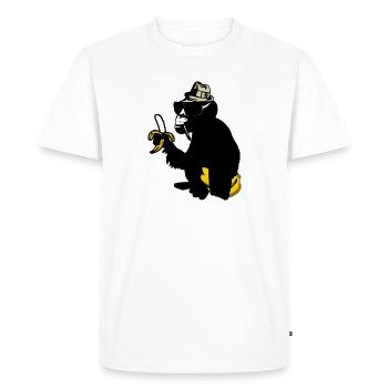 gorille - T-shirt Premium bio Homme - blanc - Devant - Nico (187cm)