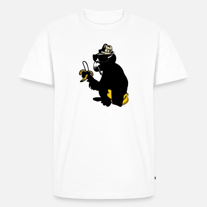 gorilla - Männer Premium Bio T-Shirt - Weiß