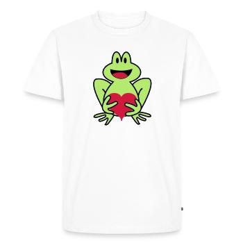 frog - Men's Premium Organic T-Shirt - white - Front - Nico (187cm)