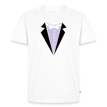 Jeune marié - T-shirt Premium bio Homme - blanc - Devant - Nico (187cm)