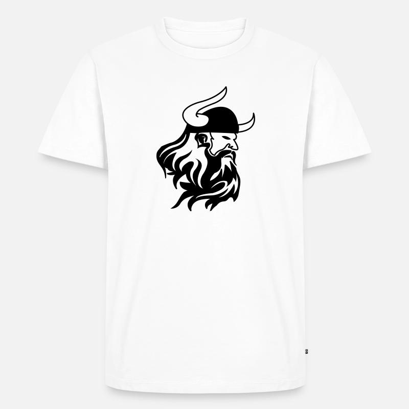 wikinger_00 - Männer Premium Bio T-Shirt - Weiß
