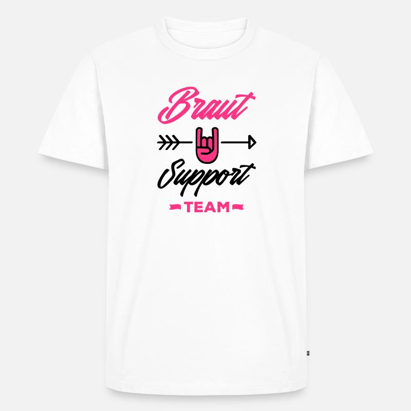 braut support team - Männer Premium Bio T-Shirt - Weiß