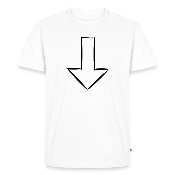 Flèche verte - T-shirt Premium bio Homme - blanc - Devant - Nico (187cm)