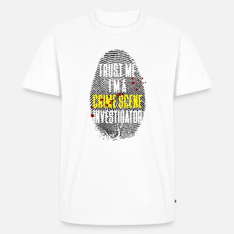 Spurensicherung - Kripo Polizei Kriminaltechnik - Männer Premium Bio T-Shirt - Weiß