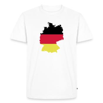 Germany, outlined, shade, outline, Germany, - Men's Premium Organic T-Shirt - white - Front - Nico (187cm)