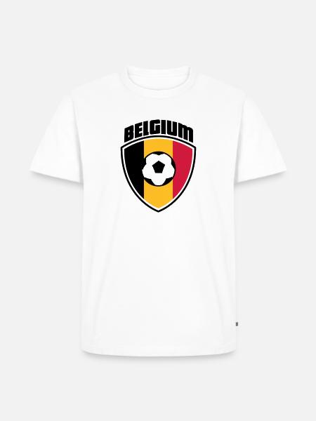 belgium - Men's Premium Organic T-Shirt - white