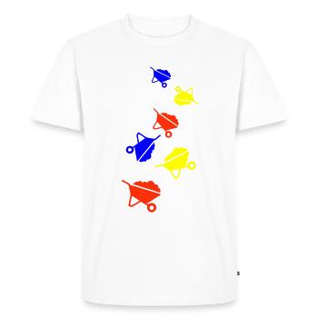 Symbole de brouette - T-shirt Premium bio Homme - blanc - Devant - Nico (187cm)