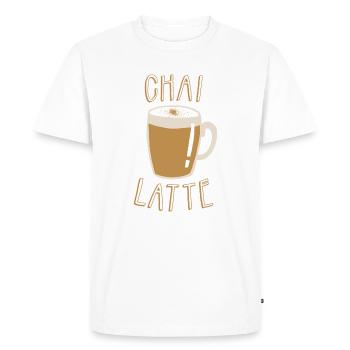 Chai latte - T-shirt Premium bio Homme - blanc - Devant - Nico (187cm)