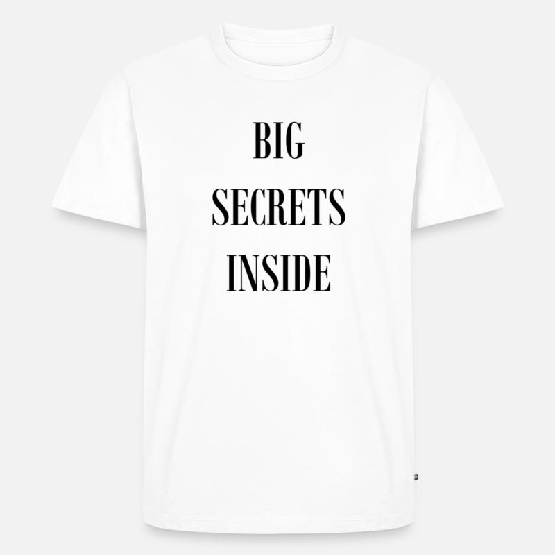 BIG SECRETS INSIDE - Männer Premium Bio T-Shirt - Weiß