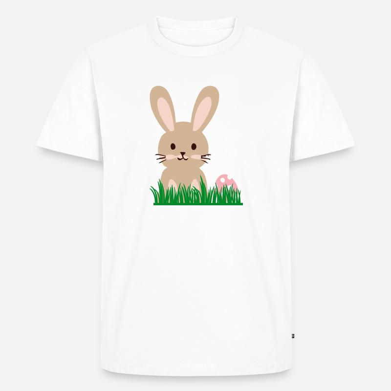 Hase - Männer Premium Bio T-Shirt - Weiß