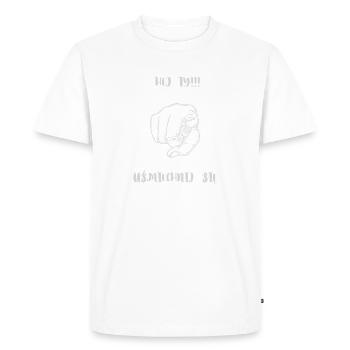 Hé, souriez. - T-shirt Premium bio Homme - blanc - Devant - Nico (187cm)