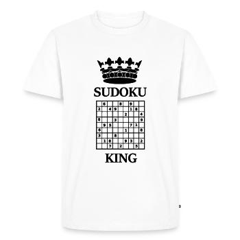 Sudoku - T-shirt Premium bio Homme - blanc - Devant - Nico (187cm)